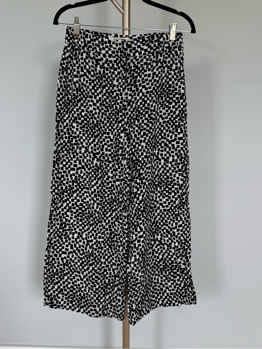 Nice Things by Paloma S. Black & White Abstract Print Culotte Pants